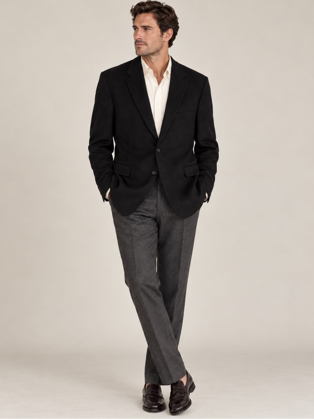 Hickey Freeman Limited Pure Cashmere Black Blazer 42L Made USA